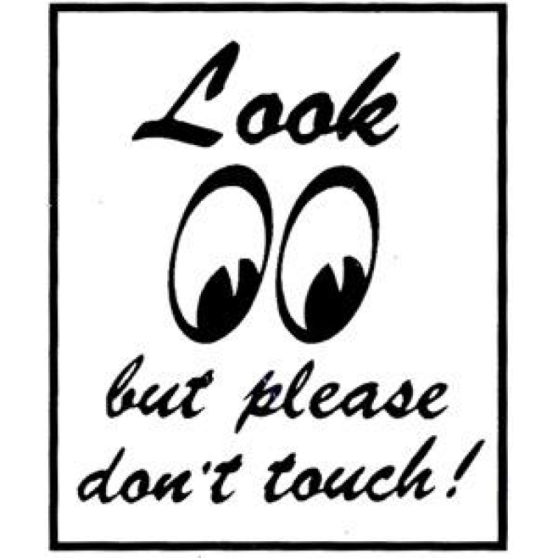 Look But Please Don t Touch Sticker eckig MOON DM132SQ Aufkleber 