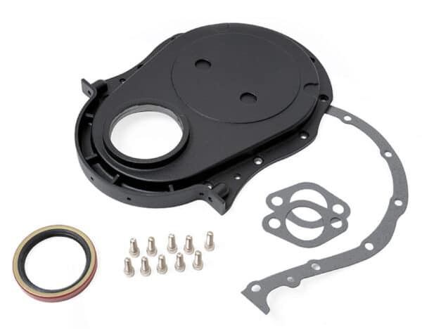 Timing Chain Cover - Timing Chain Cover BB Chevy Alu Set Steuerkettendeckel Schwarz