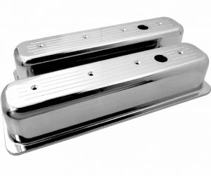 Chevy Ventildeckel Centerbolt hoch Alu GM "Streifen" Chevrolet SB