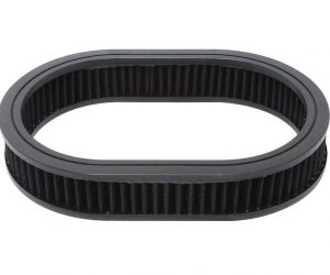 oval Luftfiltereinsatz 12 Zoll Oval schwarz 2" Auswaschbar R2128bk