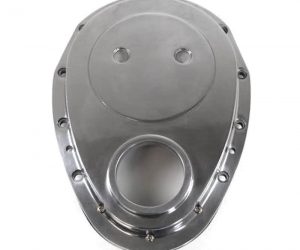 Timing Chain Cover Chevy SB Aluminium Poliert Steuerkettendeckel R6040