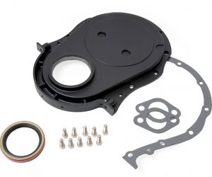Timing Chain Cover - Timing Chain Cover BB Chevy Alu Set Steuerkettendeckel Schwarz R8422bkbox