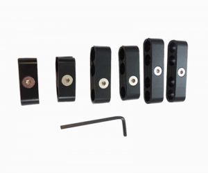 Billet CNC Kabelhalter Schwarz Alu Set Zündkabelhalter R9570bk