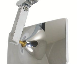 Billet Rückspiegel rechteckig Alu Screw In Chrom Rück Spiegel 70803