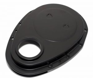 R6040BK Timing Cover Chevy - Steuerkettendeckel Chevrolet Small Block Alu Schwarz