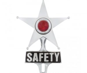 Bremslicht Safety Star License Frame Ornament - Red C5046