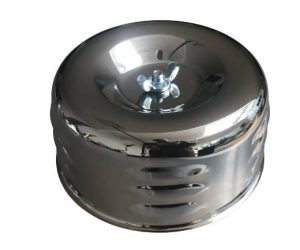 4" Luftfilter Louvered Rund Chrom Flathead Ford Hot Rod R2339