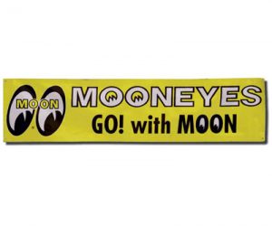 MOONEYES Banner Gelb MG103 MOON "Go with Moon" Vinyl
