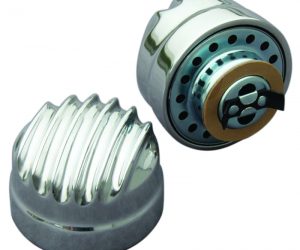Entlüfter OTB Gear 6805 Vintage Alu Rippen Breather Twist-On Poliert
